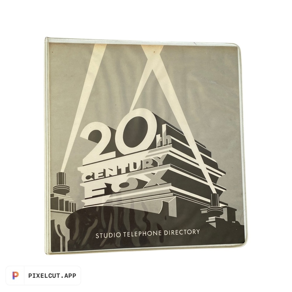 Vintage1990s 20th Century FOX 3-ring studio telephone directory notebook binder.